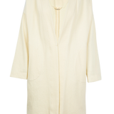 Famecoco 100% Cotton Collarless Long Coat