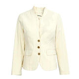 Famecoco 100% Cotton Waisted-Tailored Blazer