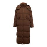 Famecoco Ultra Long Hooded Down Puffer Coat