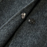 Famecoco Wool-Alpaca Blend Embellished Belted Coat