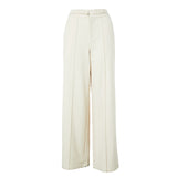 Famecoco Relaxed Straight‑Leg Belted Pants