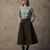 Famecoco Soft Wool Blend Pullover with Bead Detail