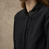 Famecoco Elegant Jacquard Satin Shirt