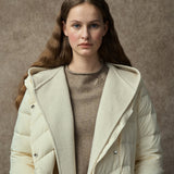 Famecoco Ultra-Light Long Belted Hooded Down Coat