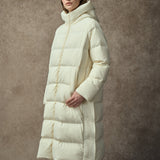 Famecoco Stylish Long Hooded Down Puffer Coat