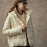 Famecoco Silk-Blend Short Quilted Down Jacket