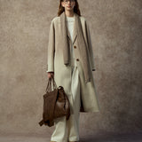 Famecoco Gradient Wool Lapel Coat