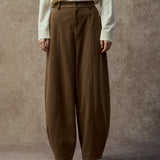 Famecoco Brushed Twill Wool-Blend Tapered Pants
