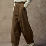 Famecoco Brushed Twill Wool-Blend Tapered Pants