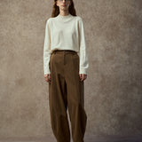 Famecoco Brushed Twill Wool-Blend Tapered Pants