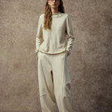 Famecoco Hand-Embroidered Wool Blend Pullover Sweater