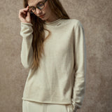 Famecoco Hand-Embroidered Wool Blend Pullover Sweater