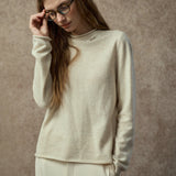 Famecoco Hand-Embroidered Wool Blend Pullover Sweater