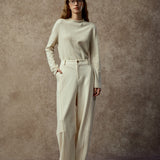 Famecoco Hand-Embroidered Wool Blend Pullover Sweater