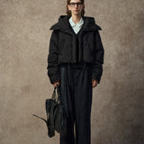 Famecoco Black Short Hooded Down Jacket