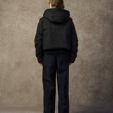 Famecoco Black Short Hooded Down Jacket