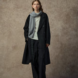 Famecoco Classic Double-Breasted Wool Long Coat