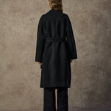 Famecoco Classic Double-Breasted Wool Long Coat
