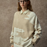 Famecoco Classic Relaxed Wool-Blend Pullover Sweater