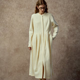 Famecoco Wool-Blend Open Front Dress