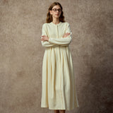 Famecoco Wool-Blend Open Front Dress