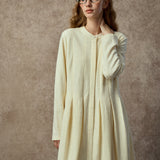 Famecoco Wool-Blend Open Front Dress