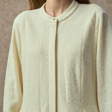 Famecoco Wool-Blend Open Front Dress