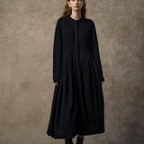 Famecoco Wool-Blend Open Front Dress