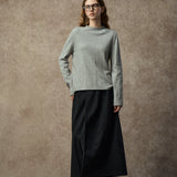 Famecoco Hand-Embroidered Wool Blend Pullover Sweater