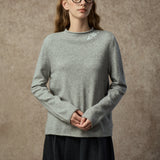 Famecoco Hand-Embroidered Wool Blend Pullover Sweater