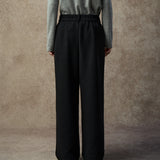 Famecoco Minimalist Textured Straight-Leg Knit Pants
