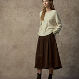 Famecoco Soft Wool Blend Pullover with Bead Detail