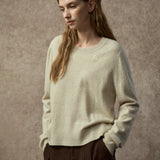 Famecoco Soft Wool Blend Pullover with Bead Detail