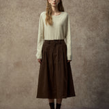 Famecoco Soft Wool Blend Pullover with Bead Detail