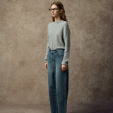 Famecoco High-Waisted Wide-Leg Relaxed Fit Jeans