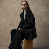 Famecoco Signature Double-Faced Wool Lapel Coat