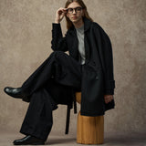 Famecoco Signature Double-Faced Wool Lapel Coat