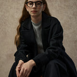Famecoco Signature Double-Faced Wool Lapel Coat
