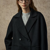 Famecoco Signature Double-Faced Wool Lapel Coat