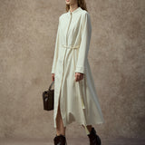 Famecoco Modern Oriental Waist-Tied Midi Dress