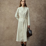 Famecoco Modern Oriental Waist-Tied Midi Dress
