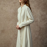 Famecoco Modern Oriental Waist-Tied Midi Dress