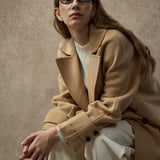 Famecoco Signature Double-Faced Wool Lapel Coat