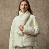 Famecoco H‑Line Down Jacket with Scarf