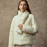 Famecoco H‑Line Down Jacket with Scarf