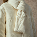 Famecoco H‑Line Down Jacket with Scarf