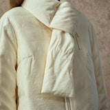 Famecoco H‑Line Down Jacket with Scarf