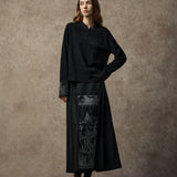 Famecoco Phoenix Embroidered Detachable Mamian Skirt