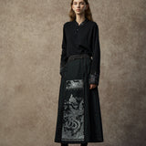 Famecoco Phoenix Embroidered Detachable Mamian Skirt