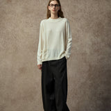 Famecoco Wool-Blend Mock Neck Patchwork Sweater